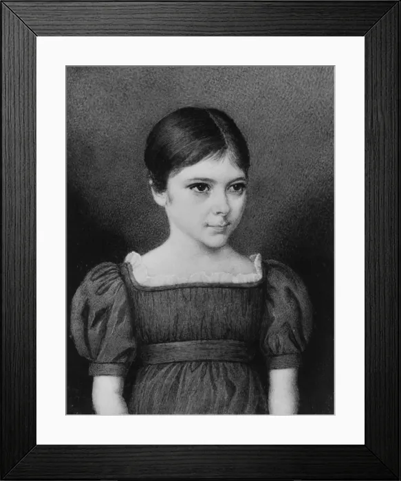 Framed Print : Portrait of a Girl, ca. 1830. Creator: Unknown Framed Print : Portrait of a Girl, ca. 1830. Creator: Unknown