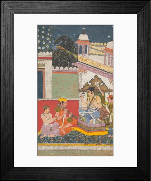 Framed Print : Shri Raga: Folio from a ragamala series (Garland of Musical Modes), mid-17th century Framed Print : Shri Raga: Folio from a ragamala series (Garland of Musical Modes), mid-17th century
