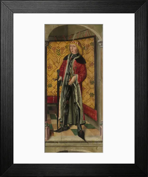 Framed Print : Saint George and Saint Sebastian, ca. 1480. Creator: Unknown Framed Print : Saint George and Saint Sebastian, ca. 1480. Creator: Unknown