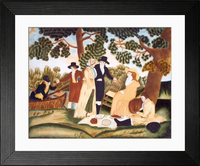 Framed Print : The Picnic, ca. 1800. Creator: Unknown Framed Print : The Picnic, ca. 1800. Creator: Unknown
