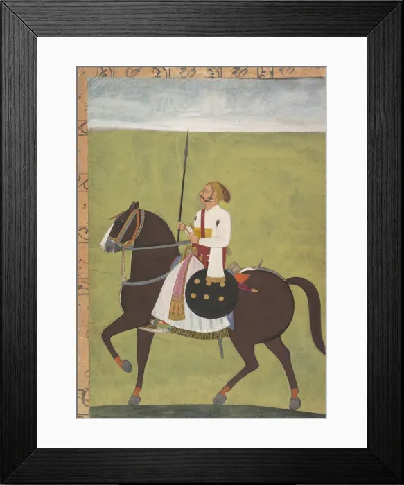 Framed Print : Equestrian Portrait of a Nobleman, ca. 1710-20. Creator: Unknown Framed Print : Equestrian Portrait of a Nobleman, ca. 1710-20. Creator: Unknown