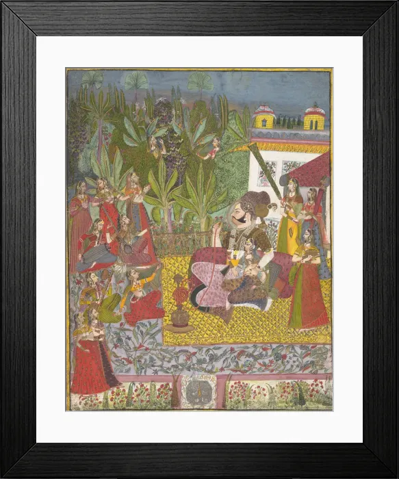 Framed Print : Maharaja Bijay Singh in His Harem, ca. 1770. Creator: Unknown Framed Print : Maharaja Bijay Singh in His Harem, ca. 1770. Creator: Unknown