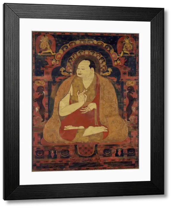 Framed Print : Portrait of a Lama, Possibly Dromton, last quarter of the 11th century. Creator: Unknown Framed Print : Portrait of a Lama, Possibly Dromton, last quarter of the 11th century. Creator: Unknown