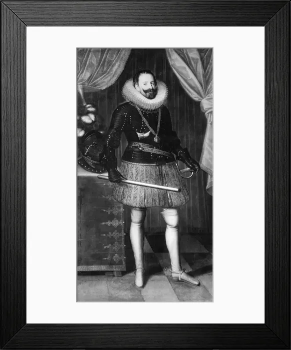 Framed Print : Portrait of a Man in Armor, early 17th century. Creator: Unknown Framed Print : Portrait of a Man in Armor, early 17th century. Creator: Unknown
