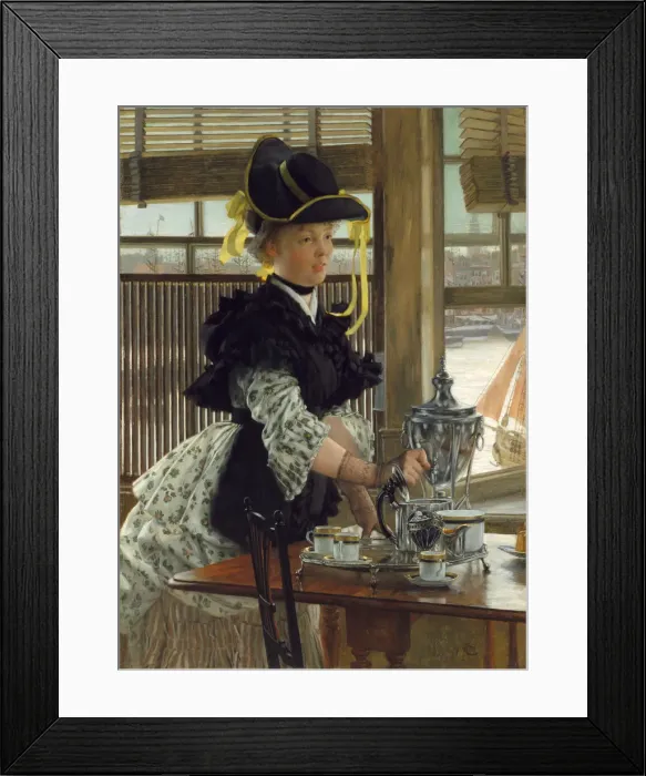 Framed Print : Tea, 1872. Creator: James Tissot Framed Print : Tea, 1872. Creator: James Tissot