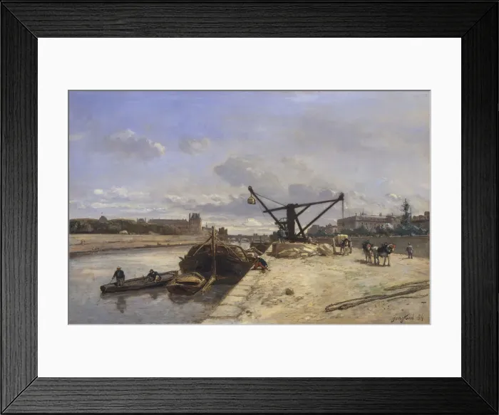 Framed Print : View from the Quai d Orsay, 1854. Creator: Johan Barthold Jongkind Framed Print : View from the Quai d Orsay, 1854. Creator: Johan Barthold Jongkind