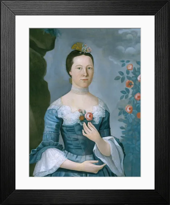 Framed Print : Susannah or Mary Bontecou, ca. 1768-70. Creator: John Durand Framed Print : Susannah or Mary Bontecou, ca. 1768-70. Creator: John Durand