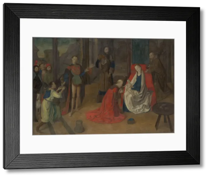 Framed Print : The Adoration of the Magi, ca. 1465. Creator: Joos van Wassenhove Framed Print : The Adoration of the Magi, ca. 1465. Creator: Joos van Wassenhove