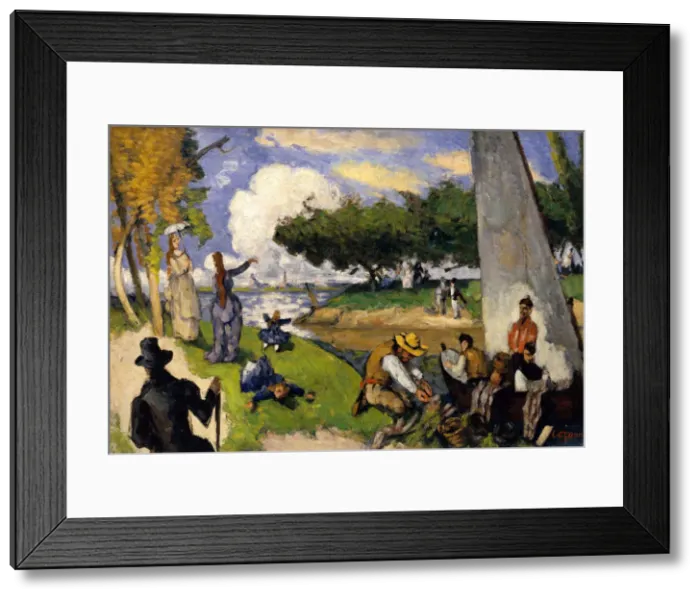 Framed Print : The Fishermen (Fantastic Scene), ca. 1875. Creator: Paul Cezanne Framed Print : The Fishermen (Fantastic Scene), ca. 1875. Creator: Paul Cezanne