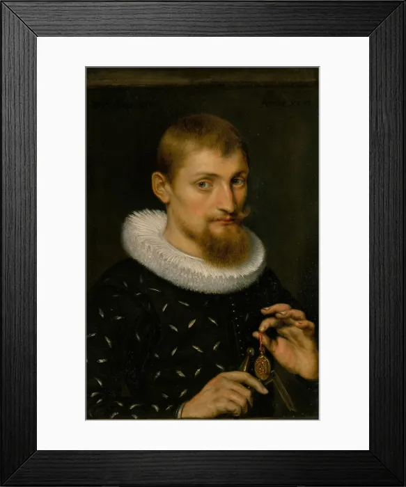 Framed Print : Portrait of a Man, Possibly an Architect or Geographer, 1597. Creator: Peter Paul Rubens Framed Print : Portrait of a Man, Possibly an Architect or Geographer, 1597. Creator: Peter Paul Rubens
