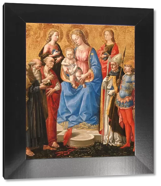 Madonna and Child with Six Saints, late 1440s. Creator: Pesello Peselli