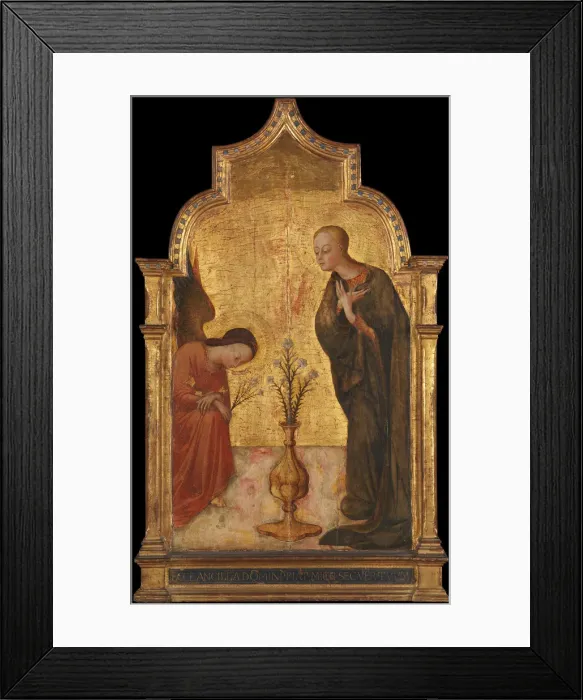 Framed Print : The Annunciation, ca. 1435. Creator: Sassetta Framed Print : The Annunciation, ca. 1435. Creator: Sassetta
