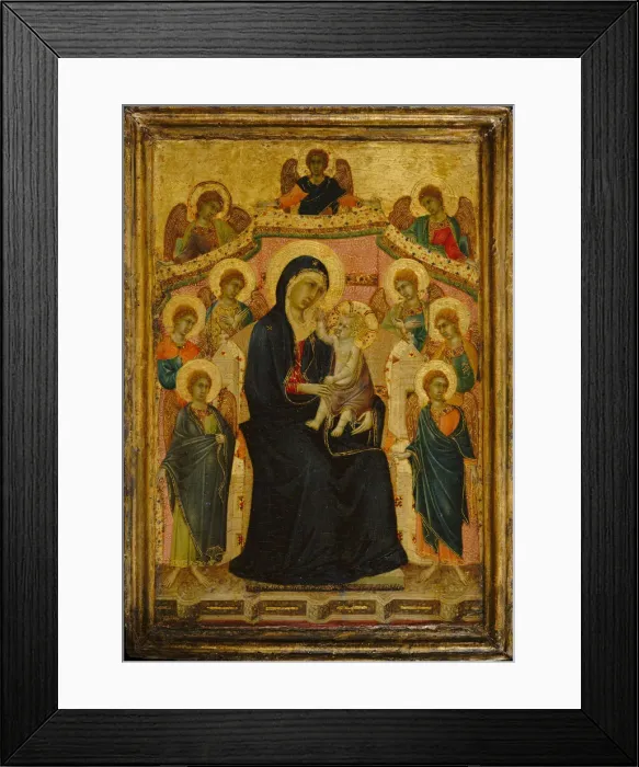 Framed Print : Madonna and Child with Nine Angels, ca. 1315. Creator: Segna di Buonaventura Framed Print : Madonna and Child with Nine Angels, ca. 1315. Creator: Segna di Buonaventura