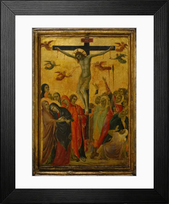 Framed Print : The Crucifixion, ca. 1315. Creator: Segna di Buonaventura Framed Print : The Crucifixion, ca. 1315. Creator: Segna di Buonaventura