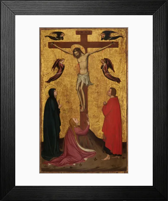 Framed Print : The Crucifixion, ca. 1400. Creator: Stefano da Verona Framed Print : The Crucifixion, ca. 1400. Creator: Stefano da Verona