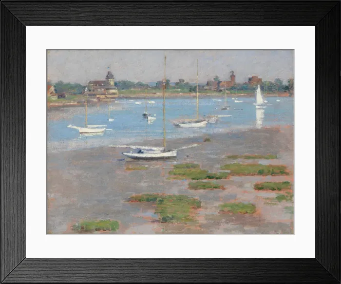 Framed Print : Low Tide, Riverside Yacht Club, 1894. Creator: Theodore Robinson Framed Print : Low Tide, Riverside Yacht Club, 1894. Creator: Theodore Robinson