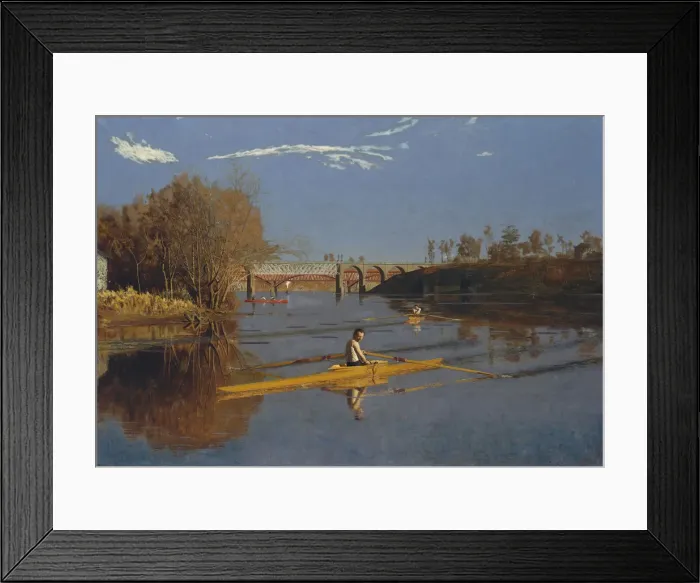Framed Print : The Champion Single Sculls (Max Schmitt in a Single Scull), 1871. Creator: Thomas Eakins Framed Print : The Champion Single Sculls (Max Schmitt in a Single Scull), 1871. Creator: Thomas Eakins