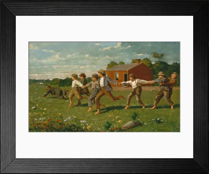 Framed Print : Snap the Whip, 1872. Creator: Winslow Homer Framed Print : Snap the Whip, 1872. Creator: Winslow Homer