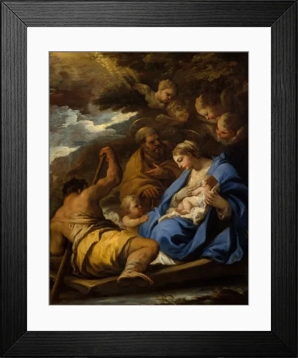 Framed Print : The Flight into Egypt. Creator: Luca Giordano Framed Print : The Flight into Egypt. Creator: Luca Giordano