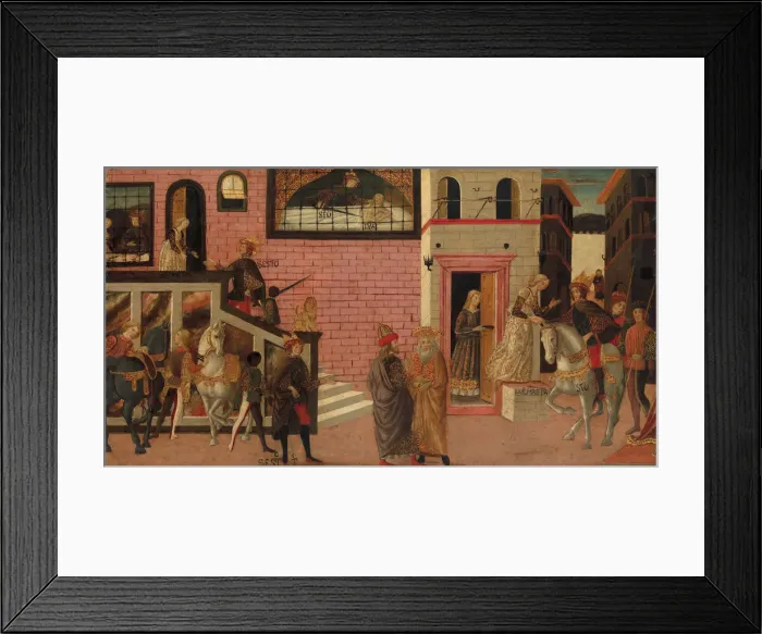 Framed Print : The Rape of Lucretia, late 15th-early 16th century. Creator: Master of Marradi Framed Print : The Rape of Lucretia, late 15th-early 16th century. Creator: Master of Marradi