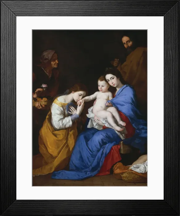 Framed Print : The Holy Family with Saints Anne and Catherine of Alexandria, 1648. Creator: Jusepe de Ribera Framed Print : The Holy Family with Saints Anne and Catherine of Alexandria, 1648. Creator: Jusepe de Ribera