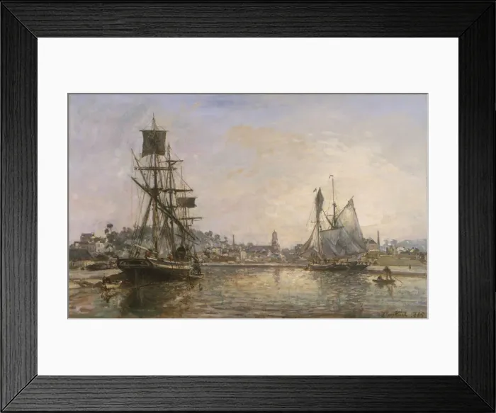 Framed Print : Honfleur, 1865. Creator: Johan Barthold Jongkind Framed Print : Honfleur, 1865. Creator: Johan Barthold Jongkind