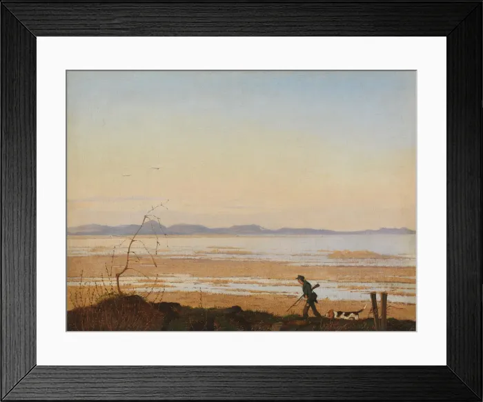 Framed Print : An Evening beside Lake Arreso, ca. 1837. Creator: Johan Thomas Lundbye
