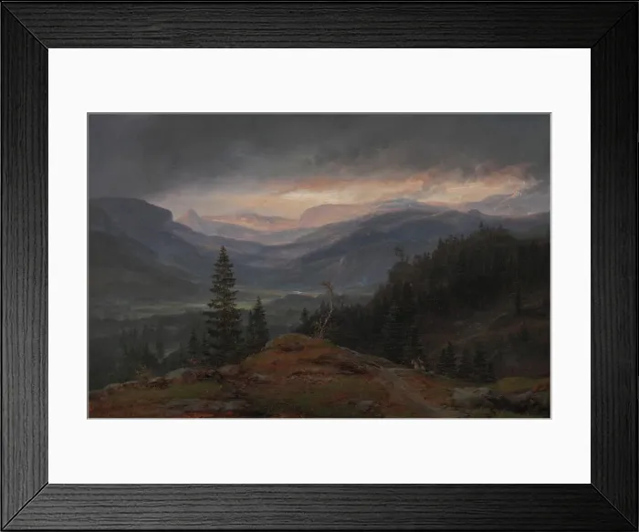 Framed Print : View over Hallingdal, 1844. Creator: Johan Christian Dahl Framed Print : View over Hallingdal, 1844. Creator: Johan Christian Dahl