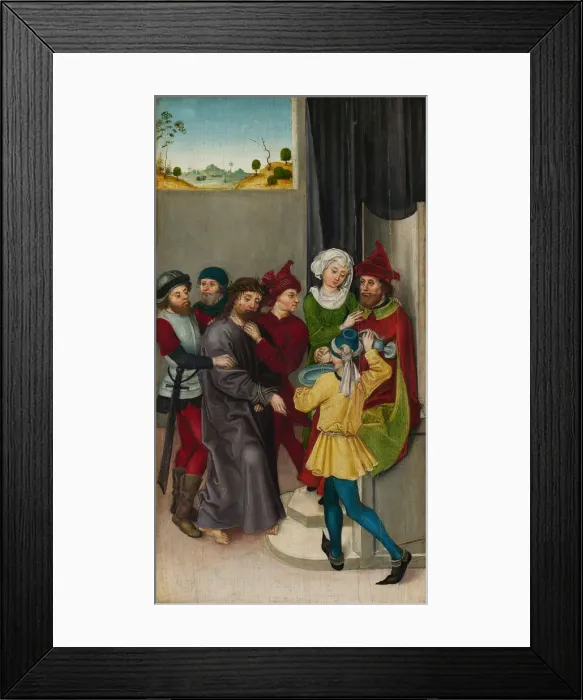 Framed Print : Christ before Pilate; The Resurrection. Creator: Ludwig Schongauer Framed Print : Christ before Pilate; The Resurrection. Creator: Ludwig Schongauer