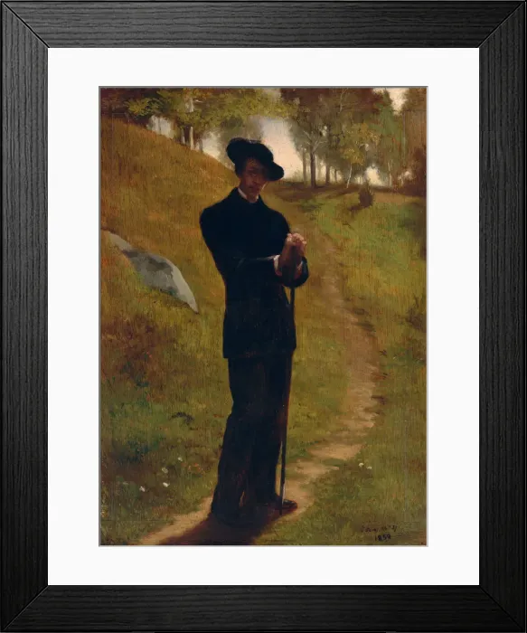 Framed Print : Portrait of the Painter, 1859. Creator: John La Farge Framed Print : Portrait of the Painter, 1859. Creator: John La Farge