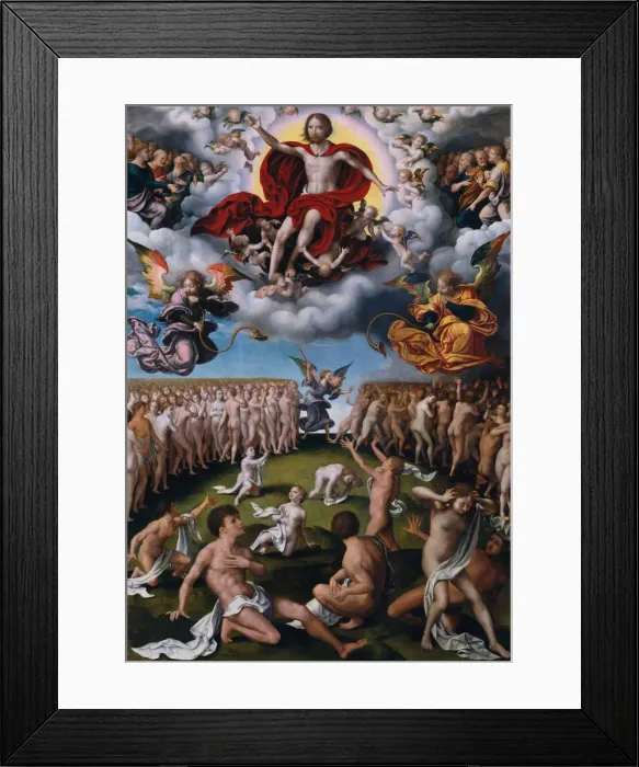 Framed Print : The Last Judgment, ca. 1520-25. Creator: Joos van Cleve Framed Print : The Last Judgment, ca. 1520-25. Creator: Joos van Cleve