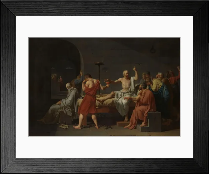 Framed Print : The Death of Socrates, 1787. Creator: Jacques-Louis David Framed Print : The Death of Socrates, 1787. Creator: Jacques-Louis David