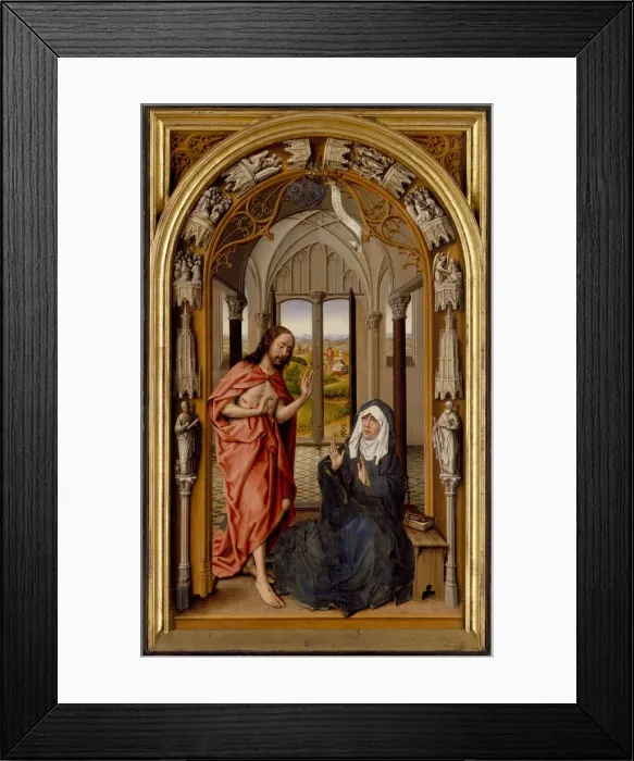 Framed Print : Christ Appearing to His Mother, ca. 1496. Creator: Juan de Flandes, the Elder Framed Print : Christ Appearing to His Mother, ca. 1496. Creator: Juan de Flandes, the Elder