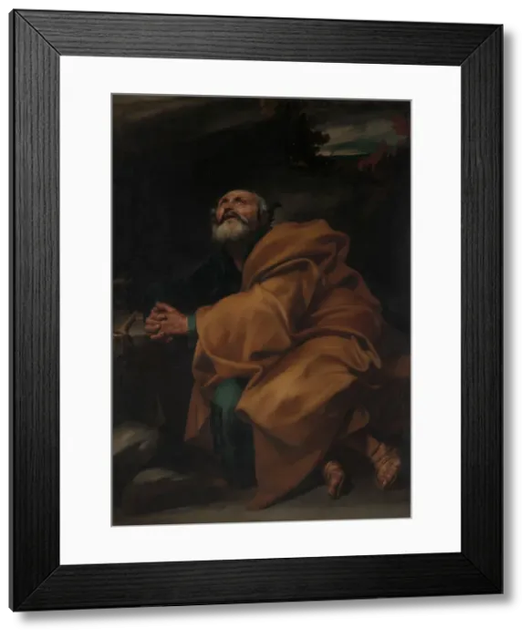 Framed Print : The Tears of Saint Peter, ca. 1612-13. Creator: Jusepe de Ribera Framed Print : The Tears of Saint Peter, ca. 1612-13. Creator: Jusepe de Ribera