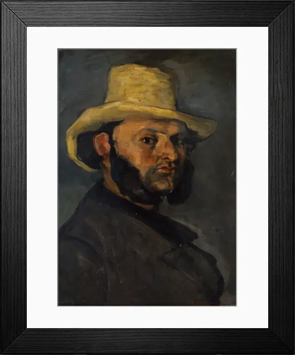 Framed Print : Gustave Boyer (b. 1840) in a Straw Hat, 1870-71. Creator: Paul Cezanne Framed Print : Gustave Boyer (b. 1840) in a Straw Hat, 1870-71. Creator: Paul Cezanne