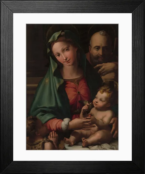 Framed Print : The Holy Family with the Infant Saint John the Baptist, ca. 1524-26. Creator: Perino del Vaga Framed Print : The Holy Family with the Infant Saint John the Baptist, ca. 1524-26. Creator: Perino del Vaga