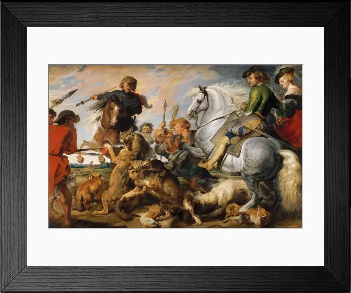 Framed Print : Wolf and Fox Hunt, ca. 1616. Creator: Peter Paul Rubens Framed Print : Wolf and Fox Hunt, ca. 1616. Creator: Peter Paul Rubens