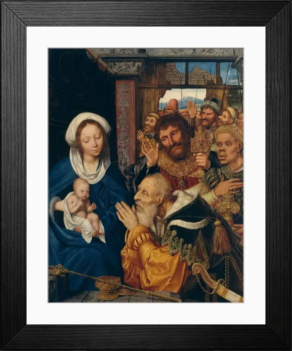Framed Print : The Adoration of the Magi, 1526. Creator: Quentin Metsys I Framed Print : The Adoration of the Magi, 1526. Creator: Quentin Metsys I