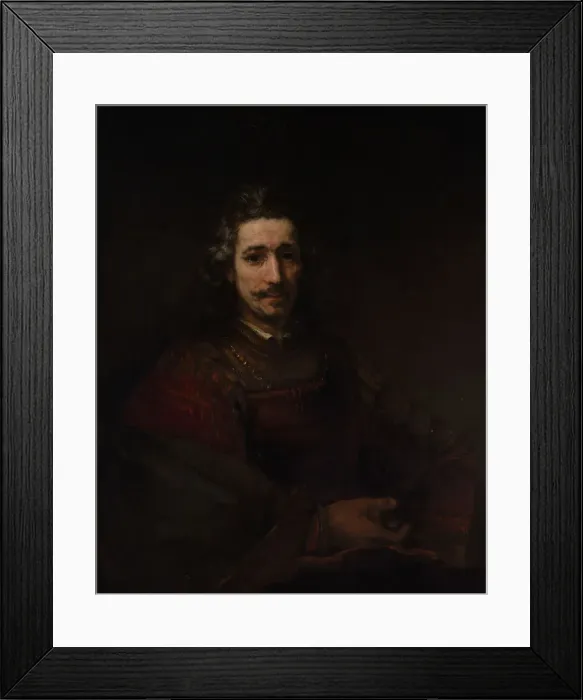 Framed Print : Man with a Magnifying Glass, early 1660s. Creator: Rembrandt Harmensz van Rijn Framed Print : Man with a Magnifying Glass, early 1660s. Creator: Rembrandt Harmensz van Rijn