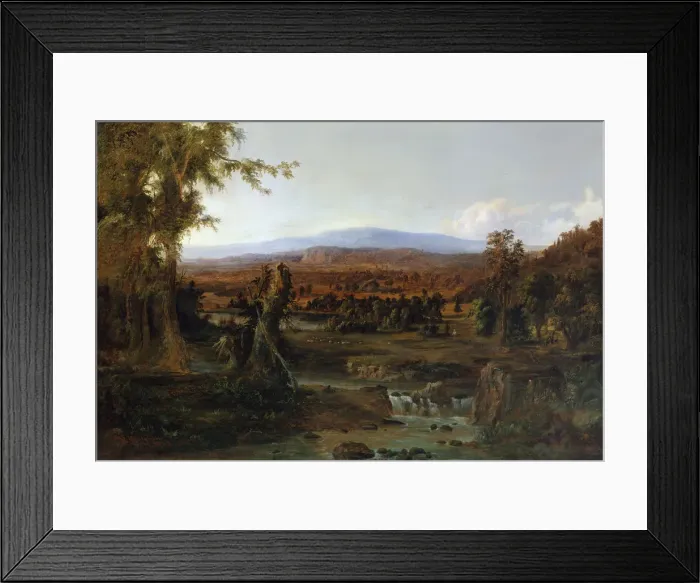 Framed Print : Landscape with Shepherd, 1852. Creator: Robert Seldon Duncanson Framed Print : Landscape with Shepherd, 1852. Creator: Robert Seldon Duncanson