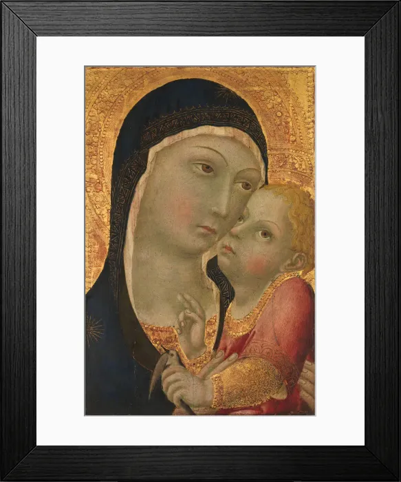 Framed Print : Madonna and Child, about 1450. Creator: Sano di Pietro Framed Print : Madonna and Child, about 1450. Creator: Sano di Pietro