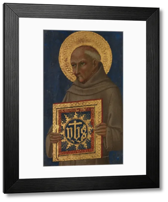 Framed Print : Saint Bernardino, ca. 1460-70. Creator: Workshop of Sano di Pietro (Ansano di Pietro di Mencio) Framed Print : Saint Bernardino, ca. 1460-70. Creator: Workshop of Sano di Pietro (Ansano di Pietro di Mencio)