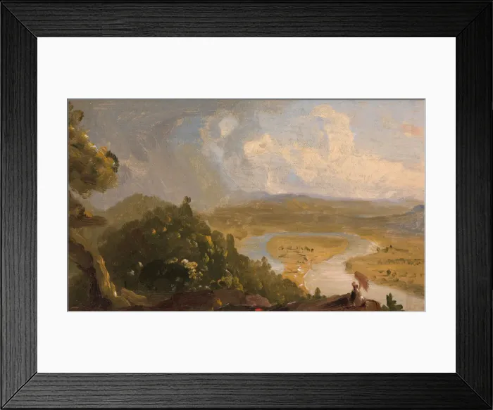 Framed Print : Sketch for View from Mount Holyoke, Northampton, Massachusetts... (The Oxbow), 1836 Framed Print : Sketch for View from Mount Holyoke, Northampton, Massachusetts... (The Oxbow), 1836