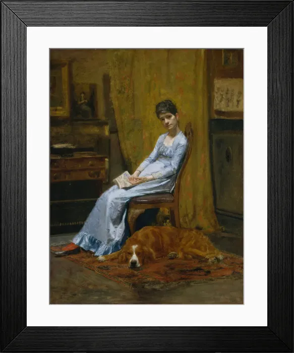 Framed Print : The Artists Wife and His Setter Dog, ca. 1884-89. Creator: Thomas Eakins Framed Print : The Artists Wife and His Setter Dog, ca. 1884-89. Creator: Thomas Eakins