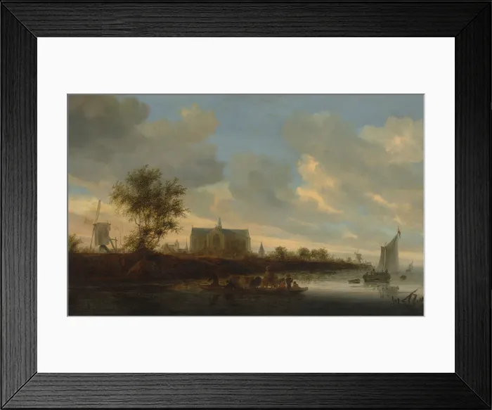 Framed Print : View of the Town of Alkmaar. Creator: Salomon Ruysdael Framed Print : View of the Town of Alkmaar. Creator: Salomon Ruysdael