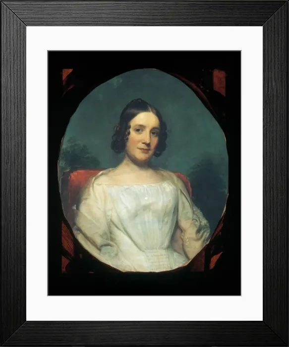 Framed Print : Mrs. Adrian Baucker Holmes, ca. 1850. Creator: Charles Wesley Jarvis Framed Print : Mrs. Adrian Baucker Holmes, ca. 1850. Creator: Charles Wesley Jarvis