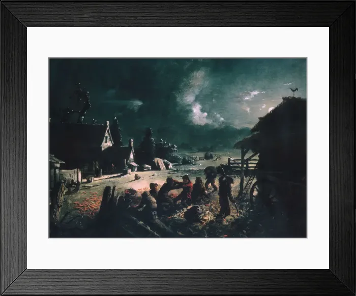 Framed Print : Corn Husking, ca. 1863-64. Creator: David Gilmour Blythe Framed Print : Corn Husking, ca. 1863-64. Creator: David Gilmour Blythe
