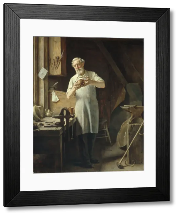 Framed Print : The Coppersmith, ca. 1898. Creator: Edgar Melville Ward Framed Print : The Coppersmith, ca. 1898. Creator: Edgar Melville Ward
