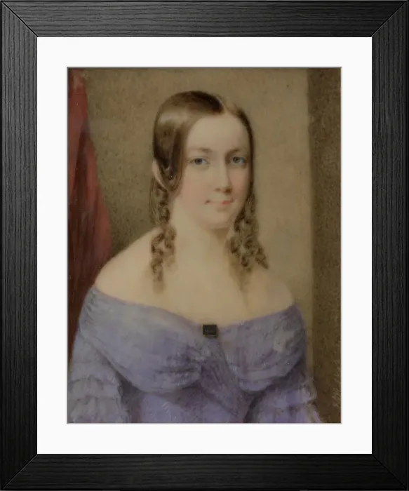 Framed Print : Portrait of a Lady, 1842. Creator: Edward Dalton Marchant Framed Print : Portrait of a Lady, 1842. Creator: Edward Dalton Marchant
