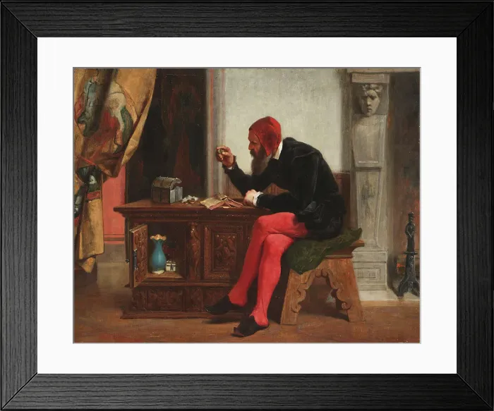 Framed Print : The Antiquary, 1855. Creator: Edwin White Framed Print : The Antiquary, 1855. Creator: Edwin White